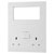 BG 822EM4 White Nexus Moulded Combination Plate Complete Single 13A Socket 4 Mod