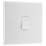 BG 811 White Nexus Moulded Rounded Edge Single Switch, 20A 16AX 1 Way