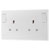 BG 822DPOB White Nexus Moulded Double Switched 13A Power Socket Double Pole