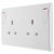 BG 822DPOB White Nexus Moulded Double Switched 13A Power Socket Double Pole