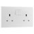 BG 822DP White Nexus Moulded Double Switched 13A Power Socket Double Pole