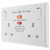 BG 822ARCD White Nexus Moulded Double Switched 13A Power Socket - Type A RCD
