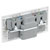 BG 822ARCD White Nexus Moulded Double Switched 13A Power Socket - Type A RCD
