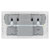 BG 822ARCD White Nexus Moulded Double Switched 13A Power Socket - Type A RCD