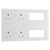 BG 8222EM8 White Nexus Moulded Combination Plate 2 X Double 13A Sw Socket 8 Mod