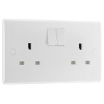 BG 822 White Nexus Moulded Double Switched 13A Power Socket