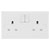 BG 822 White Nexus Moulded Double Switched 13A Power Socket