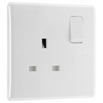 BG 821DP White Nexus Moulded Single Switched 13A Power Socket Double Pole