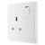 BG 821DP White Nexus Moulded Single Switched 13A Power Socket Double Pole