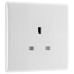 BG 823 White Nexus Moulded Single Unswitched 13A Power Socket