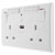 BG 822UWR White Nexus Double Switched 13A Power Socket - Wifi Extender + USB