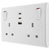 BG 822UACC30 White Nexus Moulded Double Switched 13A Power Socket - USB Charging