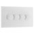BG 884 White Nexus Moulded 200W Quadruple Dimmer Switch 2-Way Push On/Off