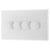 BG 884 White Nexus Moulded 200W Quadruple Dimmer Switch 2-Way Push On/Off
