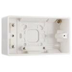 BG 878 White Nexus Moulded 2 Gang Surface Box, 50mm