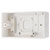 BG 878 White Nexus Moulded 2 Gang Surface Box, 50mm