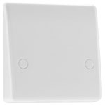 BG 879 White Nexus Moulded 45A Cooker Flex Outlet Plate, Bottom Entry