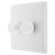 BG 882 White Nexus Moulded 200W Double Dimmer Switch 2-Way Push On/Off