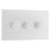 BG 883 White Nexus Moulded 200W Triple Dimmer Switch 2-Way Push On/Off