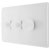 BG 883 White Nexus Moulded 200W Triple Dimmer Switch 2-Way Push On/Off