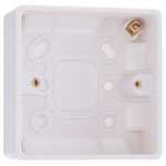 BG 891 White Nexus Moulded 1 Gang Surface Patress 32mm