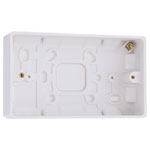 BG 892 White Nexus Moulded 2 Gang Surface Patress 32mm