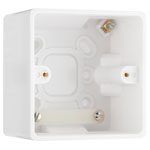 BG 877 White Nexus Moulded 1 Gang Surface Box, 50mm