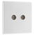 BG 861 White Nexus Moulded Double Socket For Tv Or Fm Co-AXial Aerial Connection