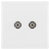 BG 861 White Nexus Moulded Double Socket For Tv Or Fm Co-AXial Aerial Connection