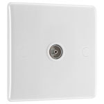 BG 862 White Nexus Moulded Single Isolated Socket TV Or FM Co-Axial Aerial