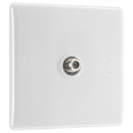 BG 864 White Nexus Moulded Single Socket For Satellite Connection