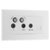 BG 869 White Nexus Moulded Quadplex TV 2X Satellite & FM - Return & BT Outlet