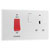 BG 870 White Nexus Moulded 45A Cooker Control Unit - Switched 13A Power Socket