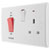 BG 870 White Nexus Moulded 45A Cooker Control Unit - Switched 13A Power Socket