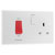 BG 871 White Nexus Moulded 45A Cooker Control Unit - Switched 13A Power Socket