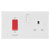 BG 871 White Nexus Moulded 45A Cooker Control Unit - Switched 13A Power Socket