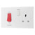 BG 871 White Nexus Moulded 45A Cooker Control Unit - Switched 13A Power Socket