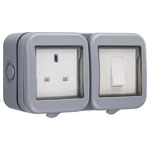 BG WPB21 IP55 Weatherproof Switch & Socket Combination Unit