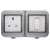 BG WPB21 IP55 Weatherproof Switch & Socket Combination Unit