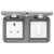 BG WPB21 IP55 Weatherproof Switch & Socket Combination Unit