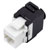 TruComponents 240052 RJ45 coupling, CAT 6a Connector, 8 pin Black/White
