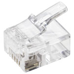 TruComponents 240084 RJ12 Western plug(flat cable),6P6C,clear,5 pc(s)