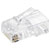 TruComponents 240085 RJ45 Western plug(flat cable), 8P8C,clear,5 pc(s)