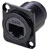 TruComponents 240087 RJ45 etherCON D CAT 6 Socket, straight, 8P8C Black