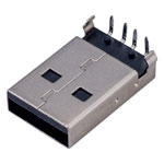 TruConnect PCB Mount USB Plug Type A Through Hole