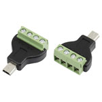 TruComponents 240908 USB-Plug,screw connection, straight Mini USB,type B