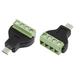 TruComponents 240909 USB-Plug,screw connection, straight Micro USB-type B