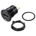 TruComponents 240948 HDMI 2.0 Panel Adapter HDMI skt - HDMI plug Black