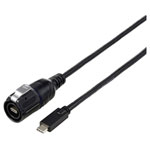 TruComponents 240960 USB Type C® adapter incl. 1 m cable IP67