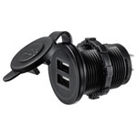 TruComponents 240968 USB Charger with 2 USB A ports skt